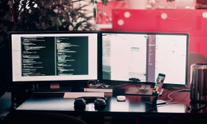 computers in an office
